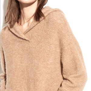 Vince Oversized Pocket Hoodie in Camel